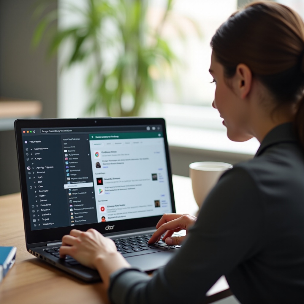 désactiver le clic droit sur tous les sites sur l'Acer Chromebook