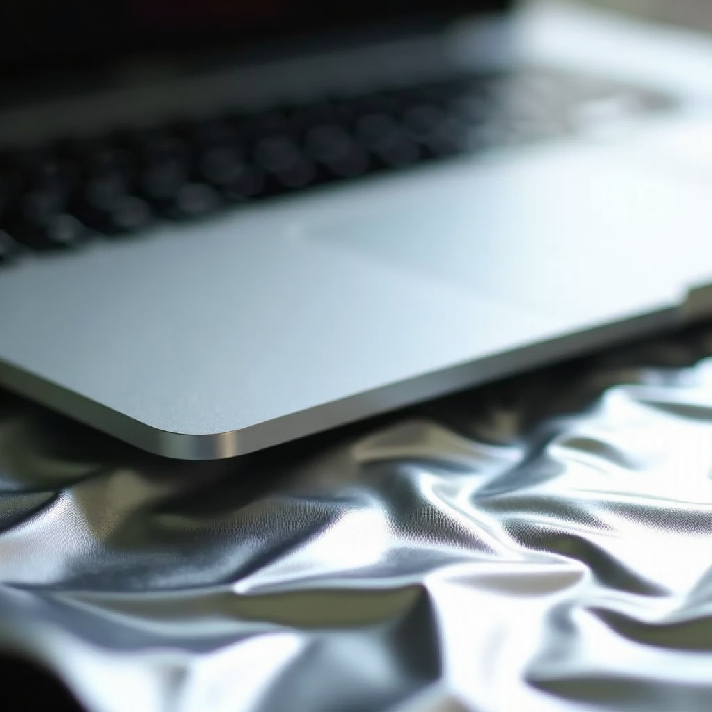 o que acontece se eu colocar papel alumínio debaixo do meu laptop