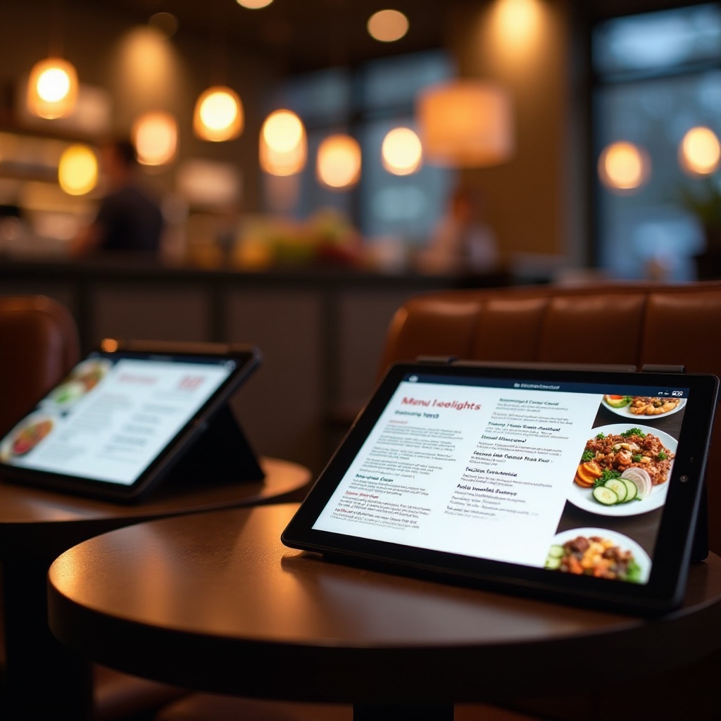 Menü-Tablet wichtige Erkenntnisse