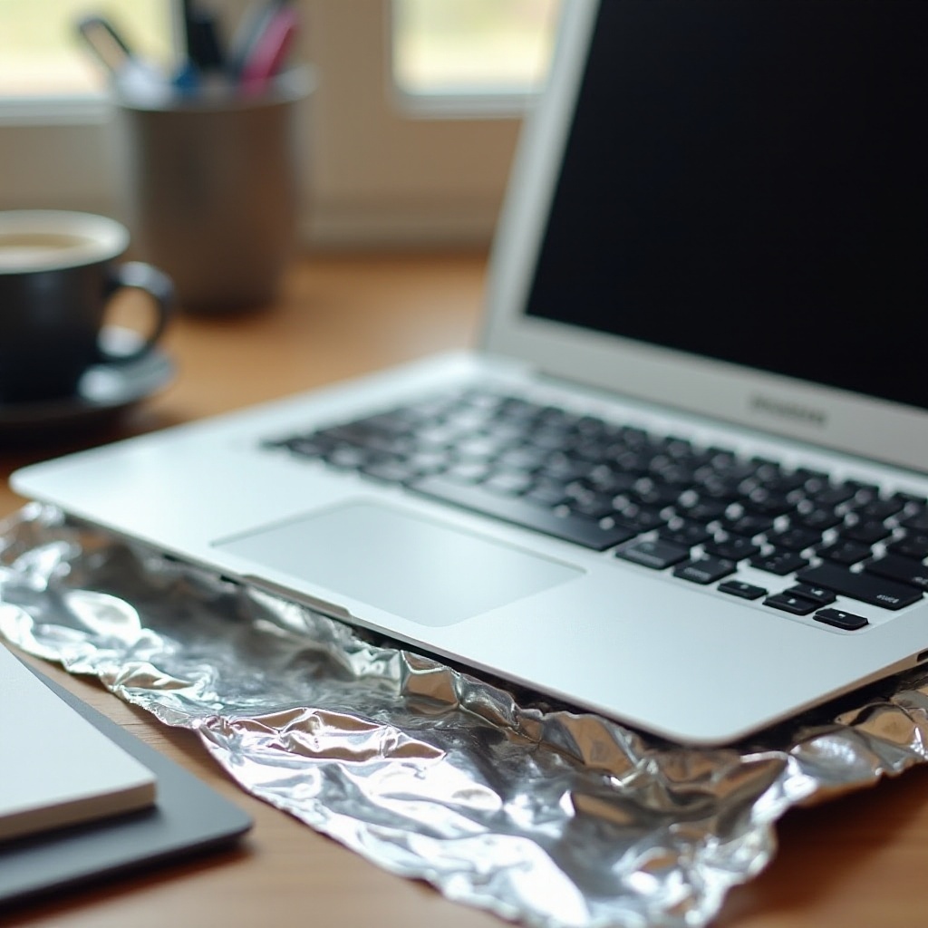 what happens if i put aluminum foil under my laptop